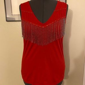 Idyllwind sleeveless knitted beaded top XL